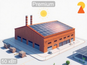 Гібридна сонячна електростанція ПРЕМІУМ 50 кВт